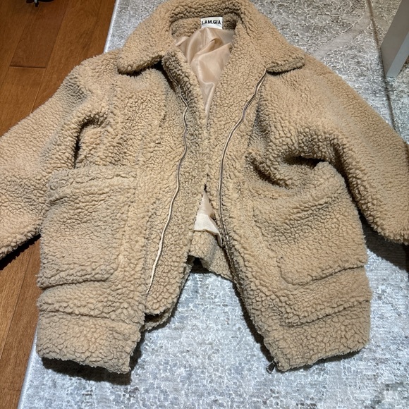 I.AM.GIA Jackets & Blazers - I.AM.GIA Tan Teddy Pixie Coat Jacket